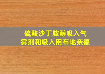 硫酸沙丁胺醇吸入气雾剂和吸入用布地奈德