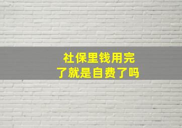 社保里钱用完了就是自费了吗