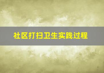 社区打扫卫生实践过程