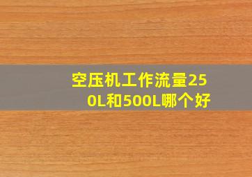 空压机工作流量250L和500L哪个好