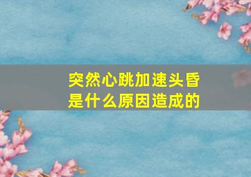 突然心跳加速头昏是什么原因造成的