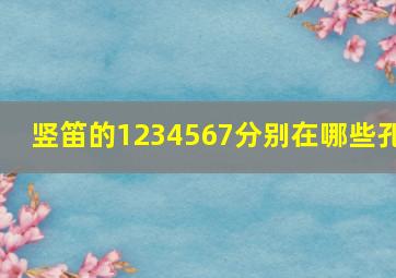 竖笛的1234567分别在哪些孔