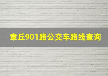 章丘901路公交车路线查询