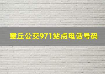 章丘公交971站点电话号码