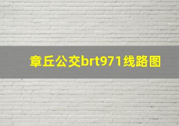 章丘公交brt971线路图