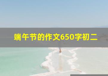 端午节的作文650字初二