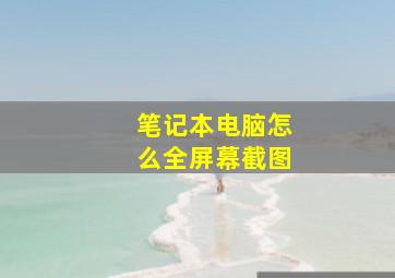 笔记本电脑怎么全屏幕截图