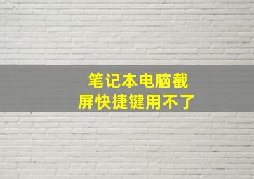 笔记本电脑截屏快捷键用不了