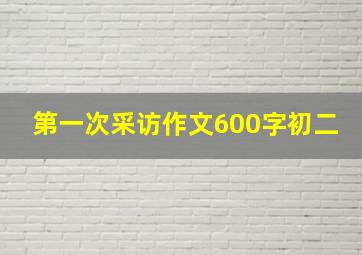 第一次采访作文600字初二