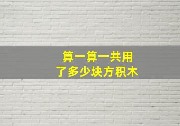 算一算一共用了多少块方积木