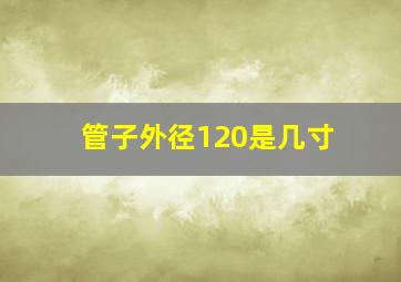 管子外径120是几寸