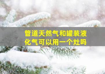 管道天然气和罐装液化气可以用一个灶吗