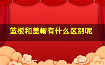 篮板和盖帽有什么区别呢