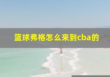 篮球弗格怎么来到cba的