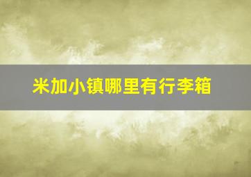 米加小镇哪里有行李箱