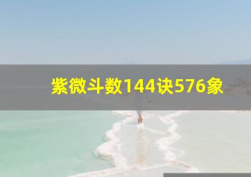 紫微斗数144诀576象