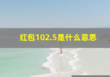 红包102.5是什么意思