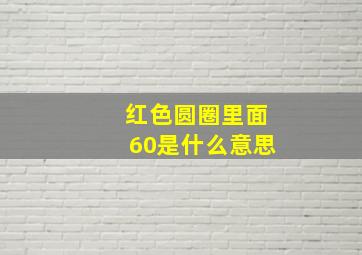 红色圆圈里面60是什么意思