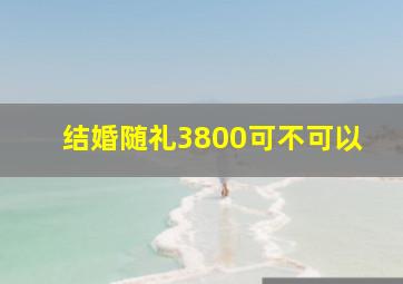 结婚随礼3800可不可以