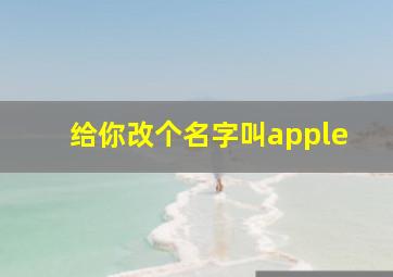 给你改个名字叫apple