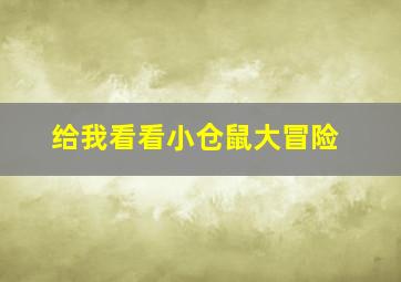 给我看看小仓鼠大冒险