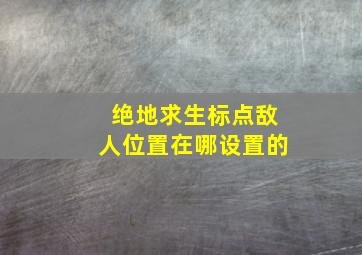 绝地求生标点敌人位置在哪设置的