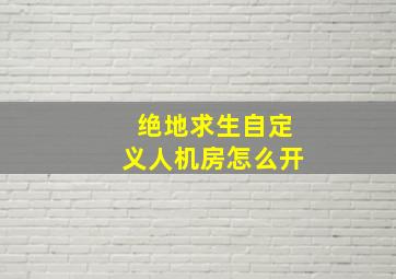 绝地求生自定义人机房怎么开