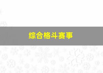 综合格斗赛事