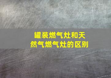 罐装燃气灶和天然气燃气灶的区别