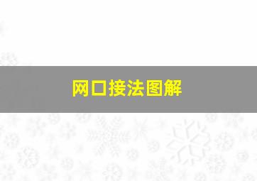 网口接法图解