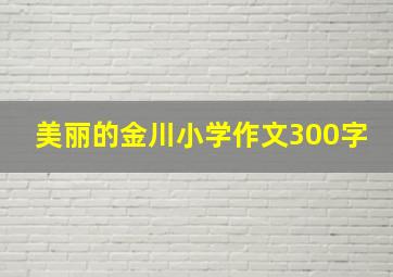 美丽的金川小学作文300字