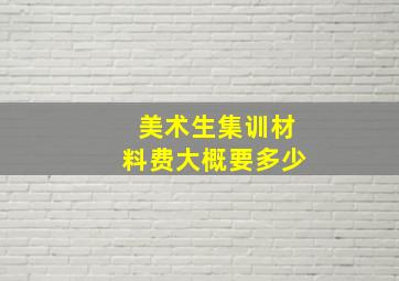 美术生集训材料费大概要多少