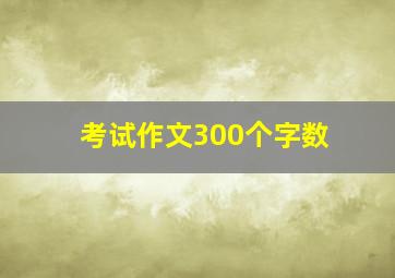 考试作文300个字数