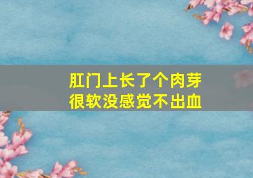 肛门上长了个肉芽很软没感觉不出血