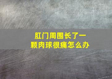 肛门周围长了一颗肉球很痛怎么办