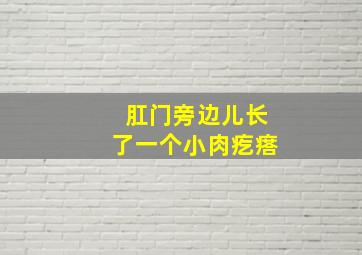 肛门旁边儿长了一个小肉疙瘩