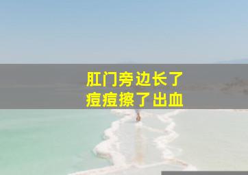 肛门旁边长了痘痘擦了出血