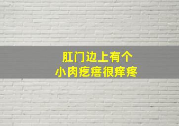 肛门边上有个小肉疙瘩很痒疼