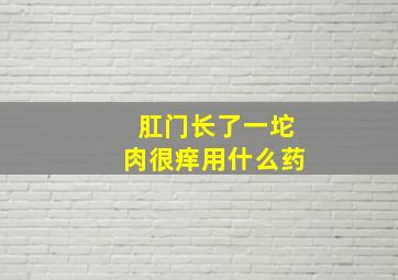 肛门长了一坨肉很痒用什么药