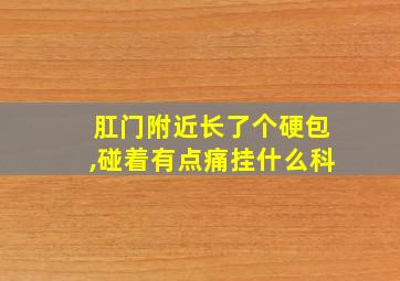 肛门附近长了个硬包,碰着有点痛挂什么科