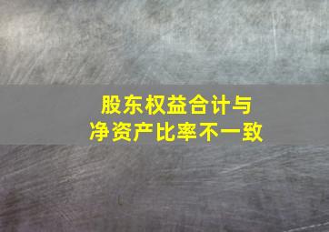 股东权益合计与净资产比率不一致