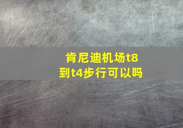 肯尼迪机场t8到t4步行可以吗