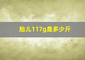 胎儿117g是多少斤