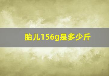 胎儿156g是多少斤