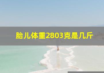 胎儿体重2803克是几斤