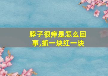 脖子很痒是怎么回事,抓一块红一块