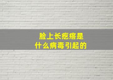 脸上长疙瘩是什么病毒引起的