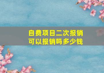 自费项目二次报销可以报销吗多少钱