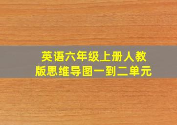 英语六年级上册人教版思维导图一到二单元