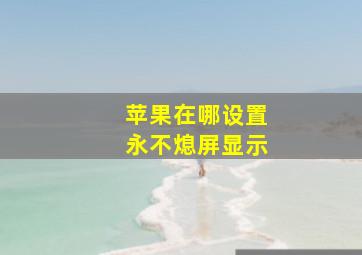 苹果在哪设置永不熄屏显示